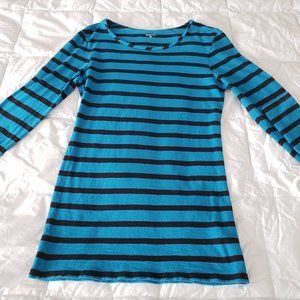 Garnet Hill stripped tunic top. SIZE M.